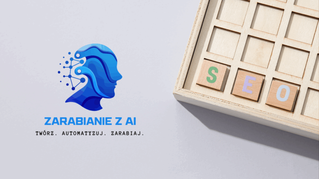 Logo bloga i klawiatura z literami SEO – optymalizacja SEO strony internetowej z wykorzystaniem sztucznej inteligencji